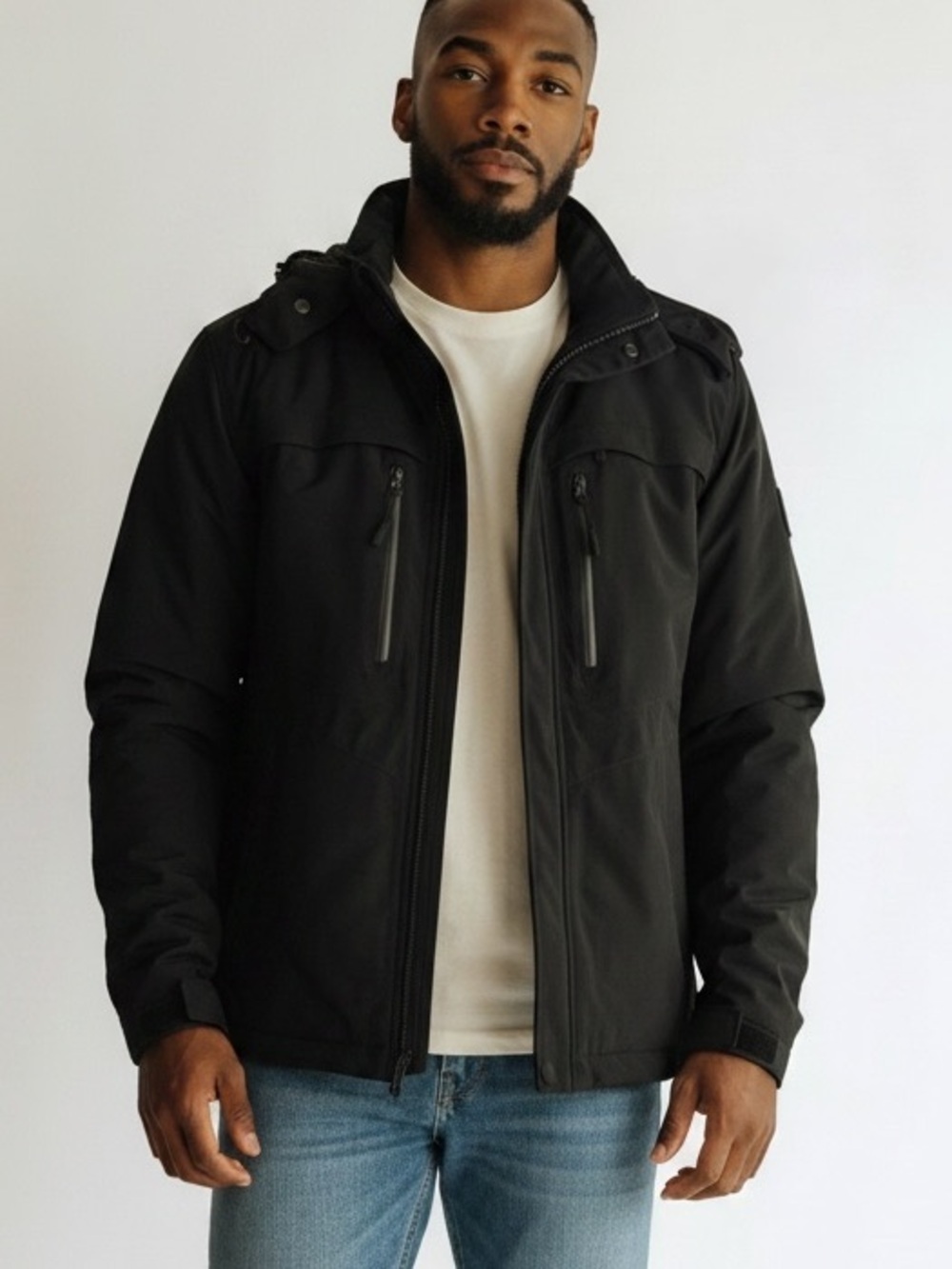 5.11 TACTICAL HOODED BLACK FLEECE LINED JACKET COAT MENS SZ 3XL